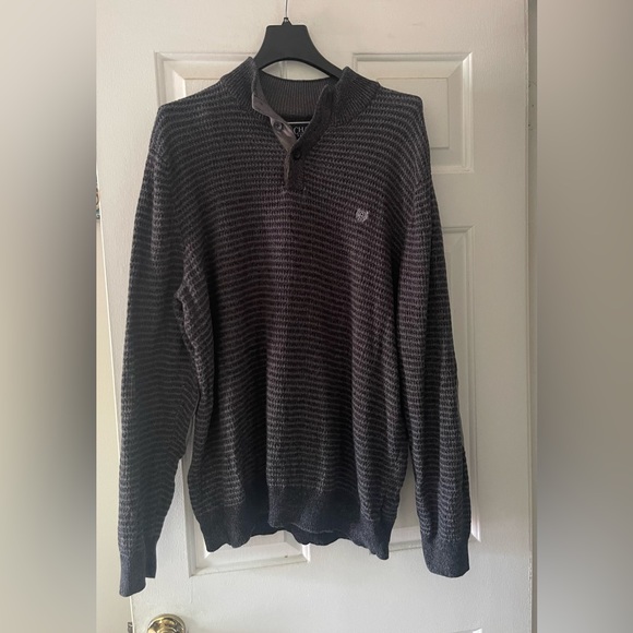 Chaps Sweaters Chaps Mens Gray Pullover Sweater Elbow Patches Size